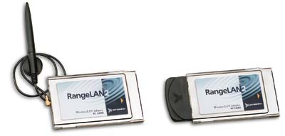 RangeLAN2 7400 PC Cards with dipole and snap-on antennas