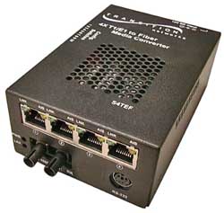 4 T1 port Fiber Modem converter